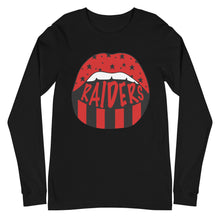 Load image into Gallery viewer, Raiders Lips Bella Canvas Unisex Long Sleeve Tee
