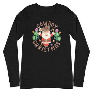 Cowboy Christmas Bella Canvas Unisex Long Sleeve Tee