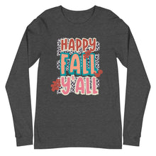 Load image into Gallery viewer, Happy Fall Y&#39;all Bella Canvas Unisex Long Sleeve Tee
