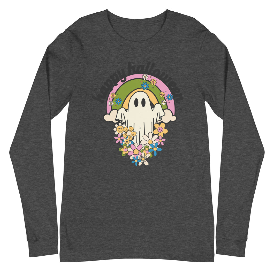 Retro Happy Halloween Unisex Long Sleeve Tee