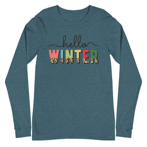 Hello Winter Bella Canvas Unisex Long Sleeve Tee