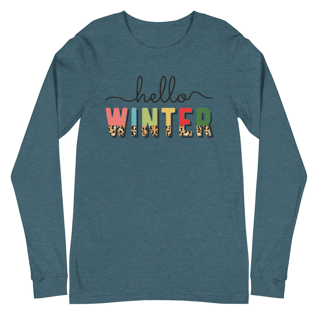 Hello Winter Bella Canvas Unisex Long Sleeve Tee