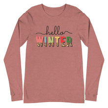 Load image into Gallery viewer, Hello Winter Bella Canvas Unisex Long Sleeve Tee
