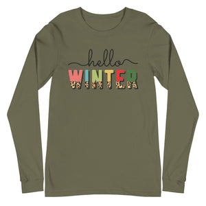 Hello Winter Bella Canvas Unisex Long Sleeve Tee