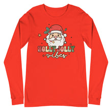 Load image into Gallery viewer, Holly Jolly Vibes Unisex Long Sleeve Tee
