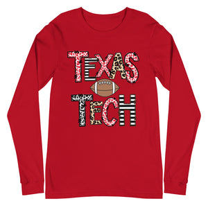 Texas Tech Football Unisex Long Sleeve Tee