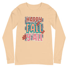 Load image into Gallery viewer, Happy Fall Y&#39;all Bella Canvas Unisex Long Sleeve Tee

