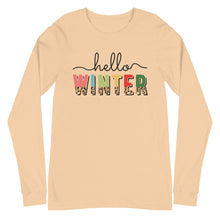 Load image into Gallery viewer, Hello Winter Bella Canvas Unisex Long Sleeve Tee
