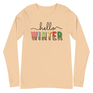 Hello Winter Bella Canvas Unisex Long Sleeve Tee