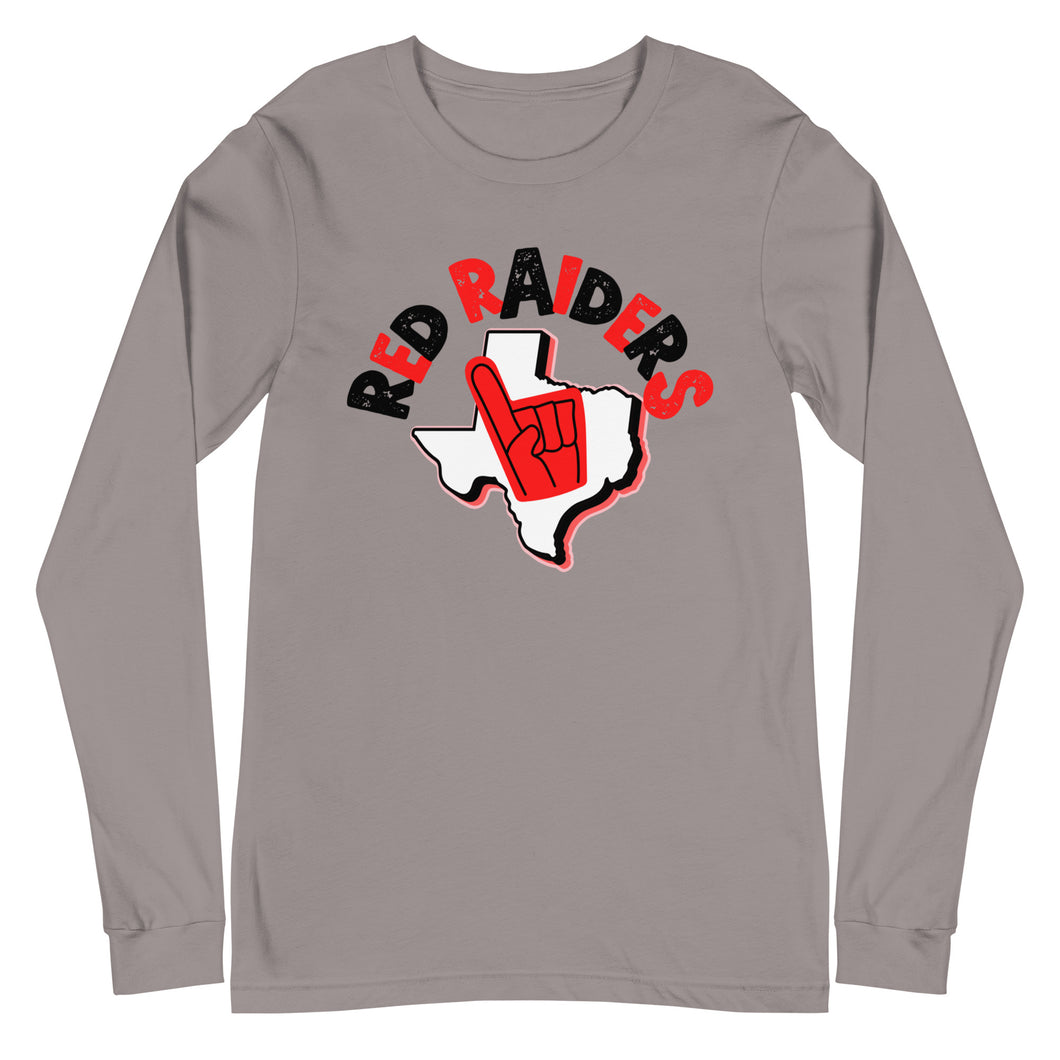 Red Raiders Texas Number One Bella Canvas Unisex Long Sleeve Tee