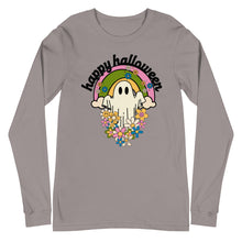 Load image into Gallery viewer, Retro Happy Halloween Unisex Long Sleeve Tee
