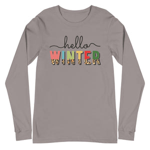 Hello Winter Bella Canvas Unisex Long Sleeve Tee