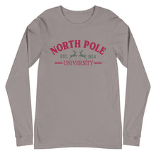 Load image into Gallery viewer, North Pole University Bella Canvas Unisex Long Sleeve Tee
