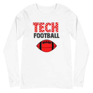 Texas Tech Football Dot Unisex Long Sleeve Tee