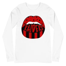 Load image into Gallery viewer, Raiders Lips Bella Canvas Unisex Long Sleeve Tee
