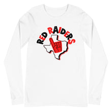 Load image into Gallery viewer, Red Raiders Texas Number One Bella Canvas Unisex Long Sleeve Tee
