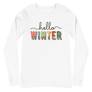 Hello Winter Bella Canvas Unisex Long Sleeve Tee