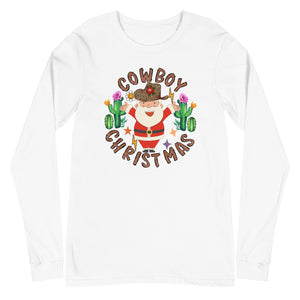 Cowboy Christmas Bella Canvas Unisex Long Sleeve Tee