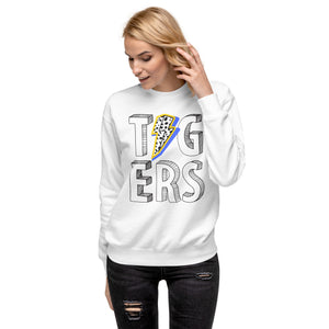 Tigers Black Font Bolt Unisex Premium Sweatshirt