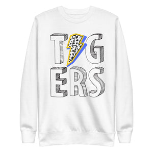 Tigers Black Font Bolt Unisex Premium Sweatshirt