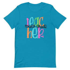 Fourth Grade Colorful Bella Canvas Unisex t-shirt