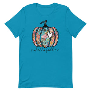 Hello Fall Pretty Pumpkin Unisex t-shirt