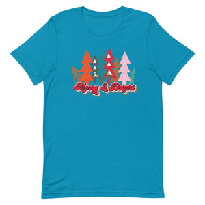 Merry and Bright Trees Bella Canvas t-shirt