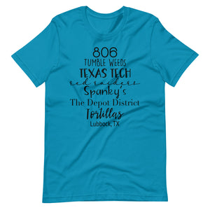 806 Lubbock Tx Bella Canvas Unisex t-shirt