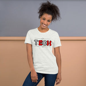 Bubble Letter Retro TECH Bella Canvas Short-sleeve unisex t-shirt