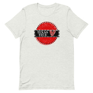 Texas Tech Heart Circle Tee Bella Canvas Short-sleeve unisex t-shirt