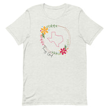 Load image into Gallery viewer, Texas Girl Floral Wreath Bella Canvas Short-sleeve unisex t-shirt
