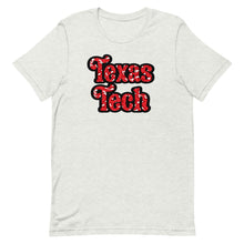 Load image into Gallery viewer, Retro Leopard Texas Tech Font Bella Canvas Short-sleeve unisex t-shirt
