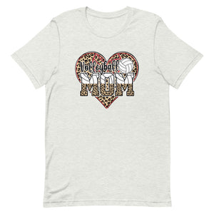 Volleyball Mom Leopard Heart Bella Canvas Unisex t-shirt