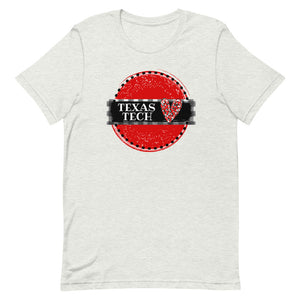 Texas Tech Heart Round Bella Canvas Unisex t-shirt