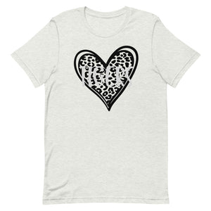 Tigers Leopard Heart Bella Canva Unisex t-shirt