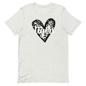 Tigers Leopard Black Heart Bella Canvas Unisex t-shirt