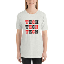 Load image into Gallery viewer, Tech Varsity Red and Black Bella Canvas Unisex t-shirt
