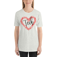 Load image into Gallery viewer, Texas Tech Leopard Heart Bella Canvas Unisex t-shirt
