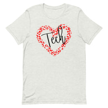 Load image into Gallery viewer, Texas Tech Leopard Heart Bella Canvas Unisex t-shirt
