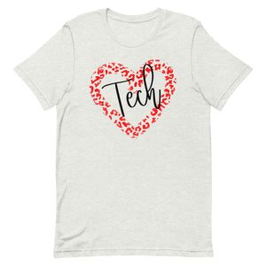 Texas Tech Leopard Heart Bella Canvas Unisex t-shirt