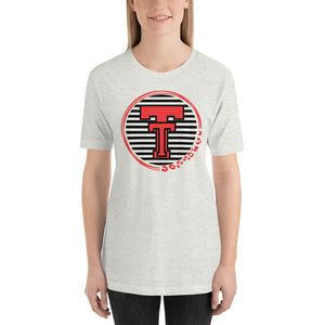 Stripe Texas Tech Logo Bella Canvas Unisex t-shirt