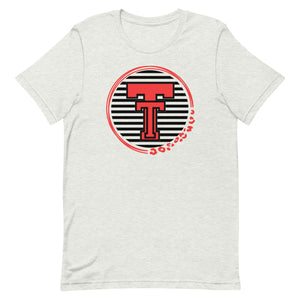 Stripe Texas Tech Logo Bella Canvas Unisex t-shirt