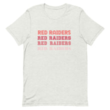 Load image into Gallery viewer, Multi Color Red Raiders Text Bella Canvas Unisex t-shirt
