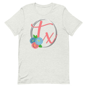 Round Floral TX Bella Canvas Unisex t-shirt