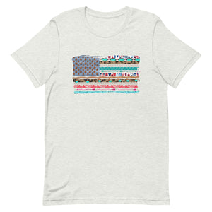 Vintage USA Flag Bella Canvas Unisex t-shirt