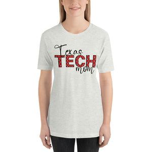 Leopard Red Texas Tech Mom Bella Canvas Unisex t-shirt