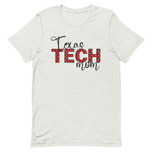 Leopard Red Texas Tech Mom Bella Canvas Unisex t-shirt