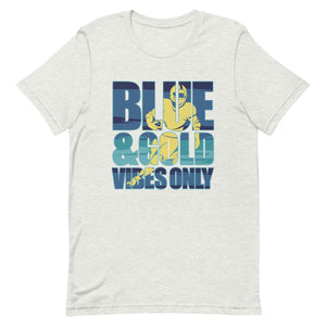 Blue and Gold Vibes Only Bella Canvas Unisex t-shirt