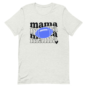 Football Mama Blue Football Bella Canvas Unisex t-shirt