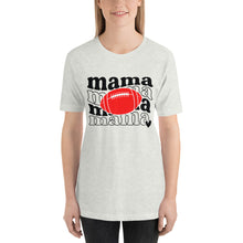 Load image into Gallery viewer, Football Mama Red Football Bella Canvas Unisex t-shirt
